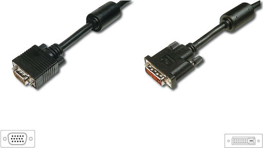 Digitus AK-320300-020-S 2m DVI-I male to VGA male Cable Black (AK-320300-020-S)