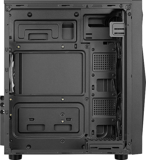 Aerocool Glider Tempered Glass Gaming Midi Tower Κουτί Υπολογιστή με Πλαϊνό Παράθυρο Μαύρο