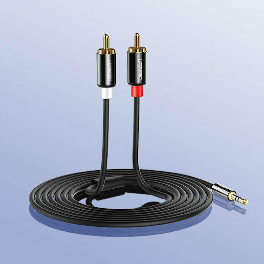 Ugreen Καλώδιο Ήχου 3.5mm male - RCA male Μαύρο 3m με Επίχρυσους Ακροδέκτες 10590