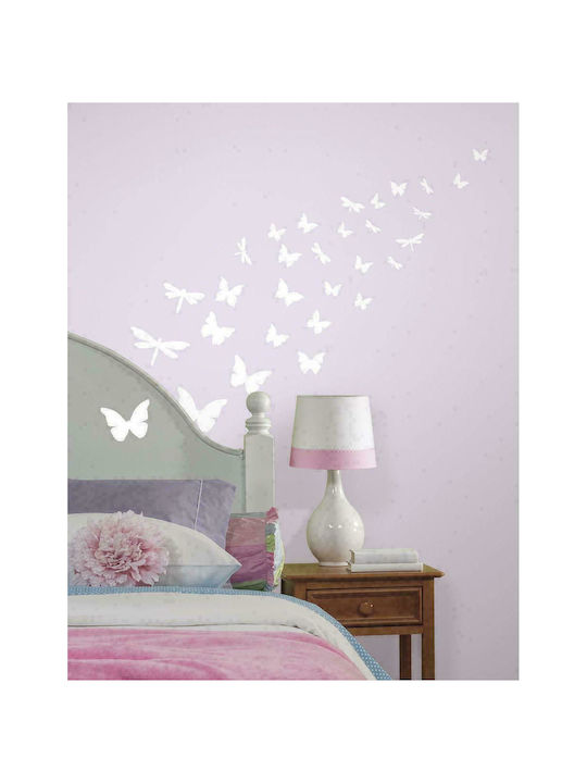 RoomMates Decor Kids Glow-in-the-Dark Wall Sticker Butterflies