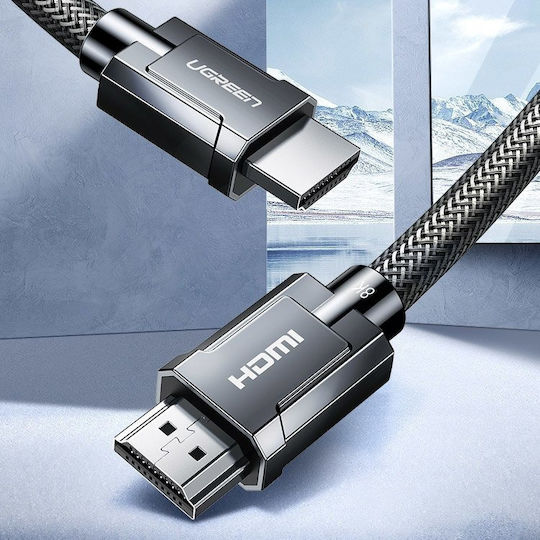 Ugreen HDMI 2.1 Ultra High Speed 48Gbps 4K 120Hz HDR VRR Braided Cable HDMI Male - HDMI Male 2m Black