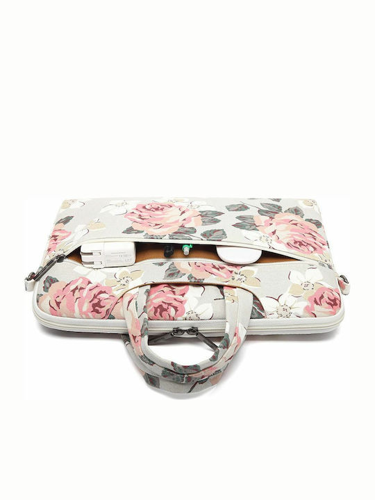 Tech-protect Canvaslife Briefcase Sleeve Macbook Air 13 Pro 13 White Rose