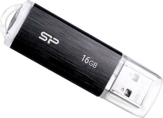 Silicon Power Ultima U02 16GB USB 2.0 Stick Μαύρο