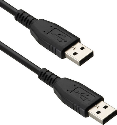 De Tech USB 2.0 Кабел USB-A мъжки - USB-A мъжки Черно 1.5м 18034