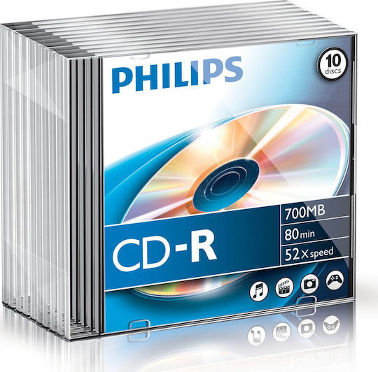 Philips Recordable CD-R 52x 700MB 10pcs