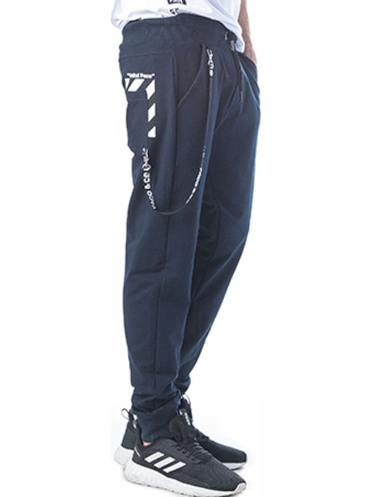 Paco & Co Men's Sweatpants with Rubber Blue