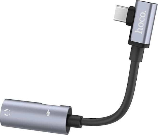 Hoco LS19 Converter USB-C male to 3.5mm / USB-C female Gray Gray