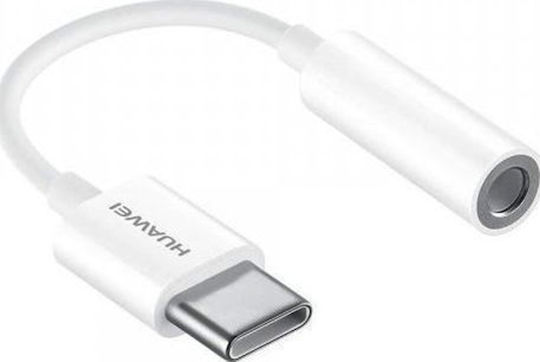 Huawei CM20 Конвертор USB-C мъжки към 3.5mm женски Бял 1бр