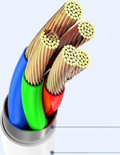Baseus Mini Regular USB 2.0 to micro USB Cable Λευκό 1m (CAMSW-02)