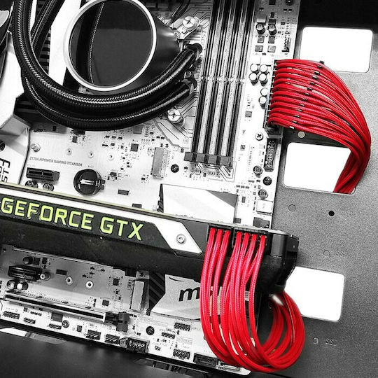 Deepcool 24-Pin ATX - 24-Pin ATX Cable 0.3m Κόκκινο DP-EC300-24P-RD