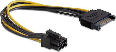 DeLock 15-Pin Sata - 6-Pin Sata Cable 0.21m Multicolour (82924)