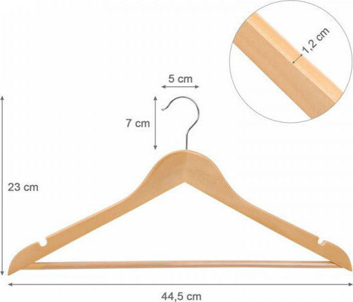 Songmics Clothes Hanger Beige CRW001-50 50pcs