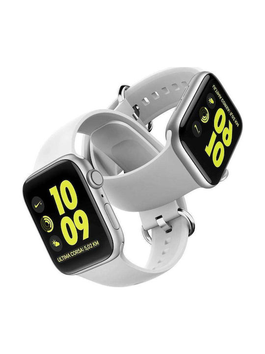 Gearband Σιλικόνης Λευκό (Apple Watch 38/40mm)