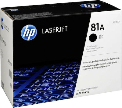 HP 81A Toner Laser Εκτυπωτή Μαύρο 10500 Σελίδων (CF281A)