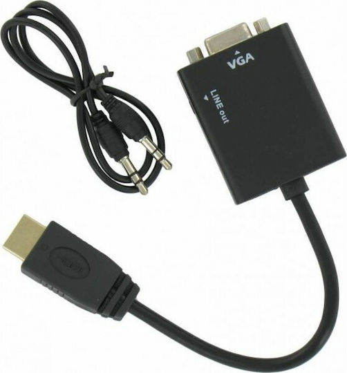 Gembird Gembird 3.5mm / HDMI Männlich zu VGA Weiblich Konverter 1 Stück