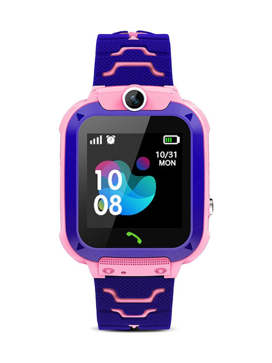 Ceas Smart pentru copii cu GPS și curea din cauciuc/plastic Violet
