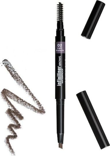 Mon Reve Infiniliner Gel Brow Pencil Waterproof Pencil For Eyebrows 02 Light Brunette