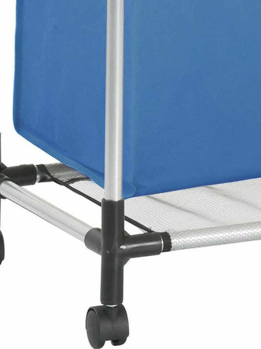vidaXL vidaXL Collapsible Metallic Laundry Basket 96x40x92cm Blue