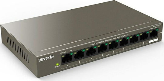 Tenda TEF1109P-8-63W Unmanaged L2 PoE+ Switch με 9 Θύρες Ethernet