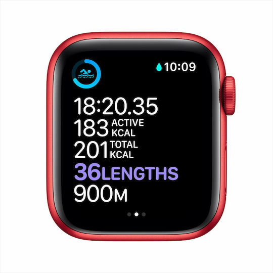 Apple Watch Series 6 Aluminium 44mm Waterproof with Heart Rate Monitor (Product Red)