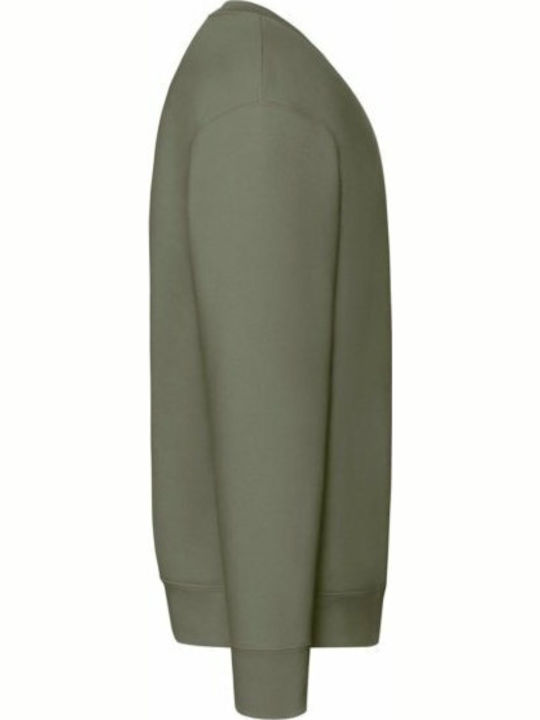 Fruit of the Loom Premium Set-In Ανδρικό Διαφημιστικό Φούτερ Μακρυμάνικο Classic Olive