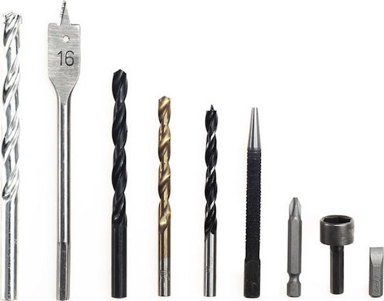 Tagred Set 300 Burghie Titan cu Tija Cilindrică pentru Metal