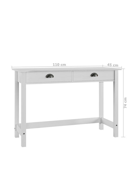 Hill Κονσόλα από Μασίφ Ξύλο Μ110xΠ45xΥ74εκ.