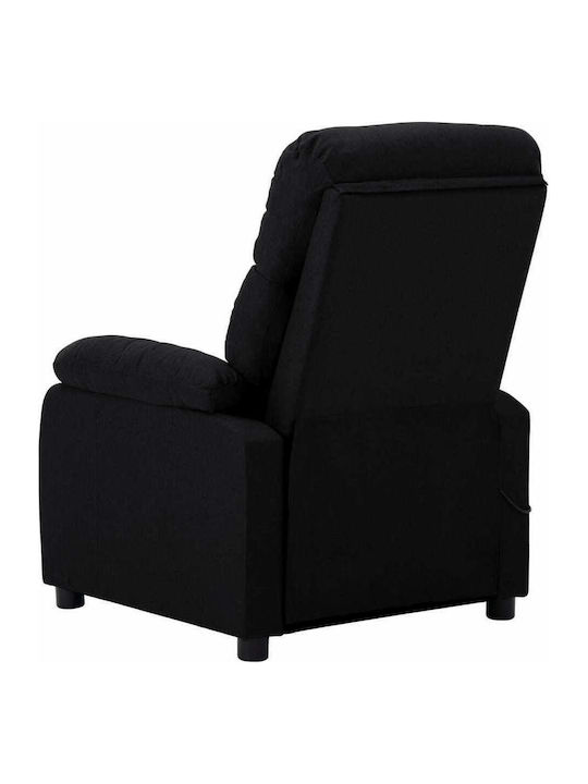 Πολυθρόνα Relax Massage με Υποπόδιο Μαύρο 76x90x100cm