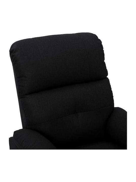 Πολυθρόνα Relax Massage με Υποπόδιο Μαύρο 76x90x100cm