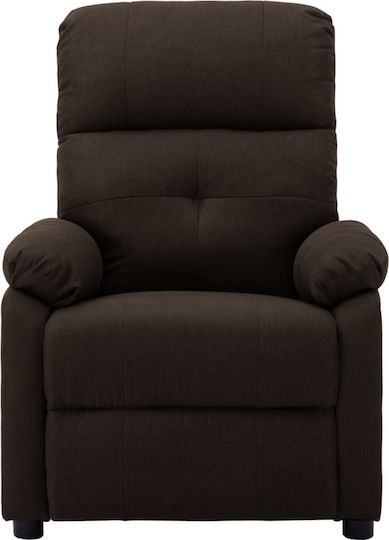 Πολυθρόνα Relax Massage με Υποπόδιο Σκούρο Καφέ 76x90x100cm