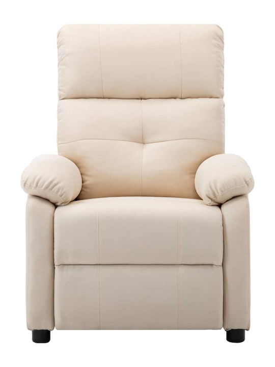 Πολυθρόνα Relax με Υποπόδιο Κρεμ 76x90x100cm