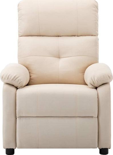 Relax με Υποπόδιο 76x90x100cm Κρεμ