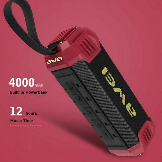Awei Y280 Bluetooth Speaker 16W with Radio and Battery Life up to 12 hours Red