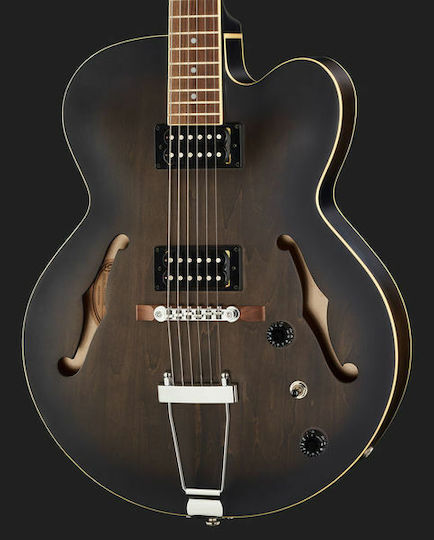 Ibanez AF55 Electric Guitar ES with HH Pickup Configuration Black Flat
