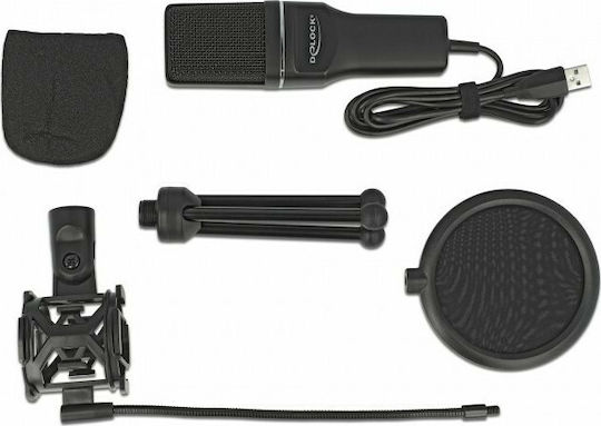 DeLock 66331 Set Σετ Πυκνωτικό Μικρόφωνο USB Επιτραπέζιο για Φωνητικά