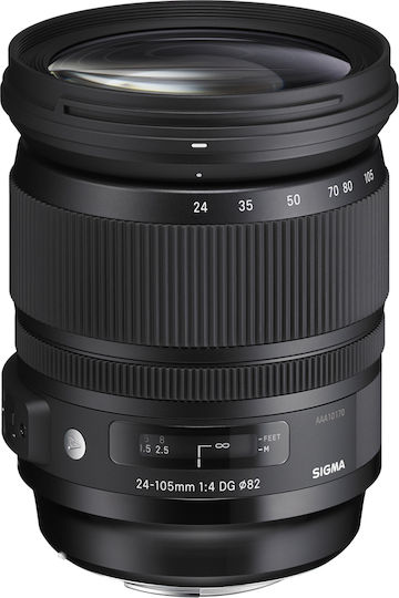 Sigma Full Frame Φωτογραφικός Φακός 24-105mm F4 DG OS HSM Standard Zoom για Canon EF Mount Μαύρος