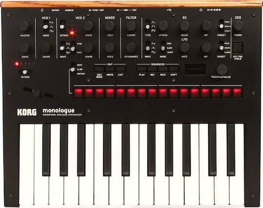 Korg Monologue Analog Synthesizer with 25 Keys Black