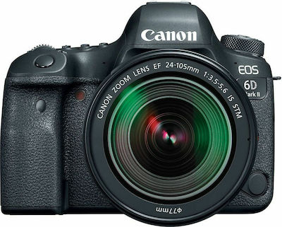 Canon DSLR Φωτογραφική Μηχανή EOS 6D Mark II Full Frame Kit (EF 24-105mm F3.5-5.6 IS STM) Black