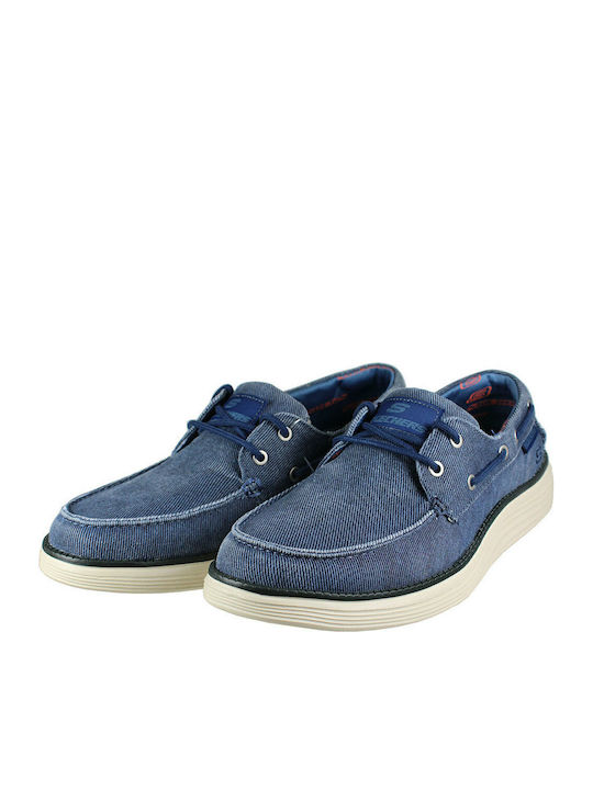 Status 2.0 Lorano Men's Suede Boat Shoes Blue