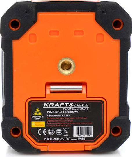 Kraft & Dele Αυτορυθμιζόμενο Γραμμικό Αλφάδι Laser Κόκκινης Δέσμης με Εύρος Εργασίας 15m