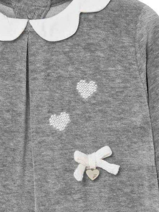 Mayoral Babystrampler Langärmliges Samt Gray