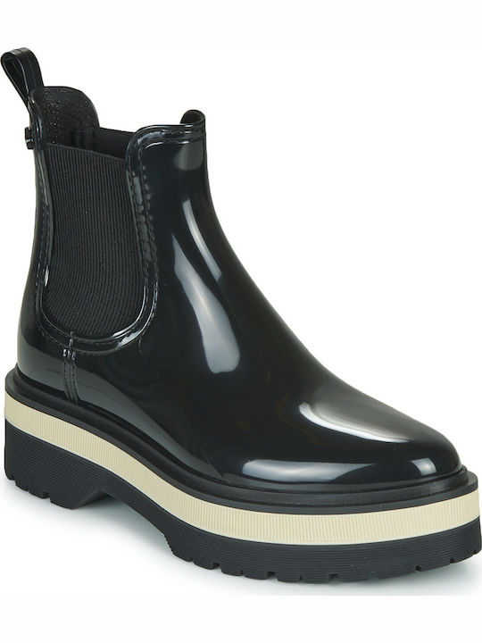 Lemon Jelly Netty Women's Short Mid Heel Wellies Black