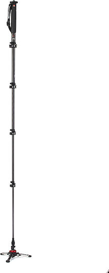 Manfrotto XPRO Carbon 5 Section Fluid Video Monopod with Tripod Base and Hydraulic Head