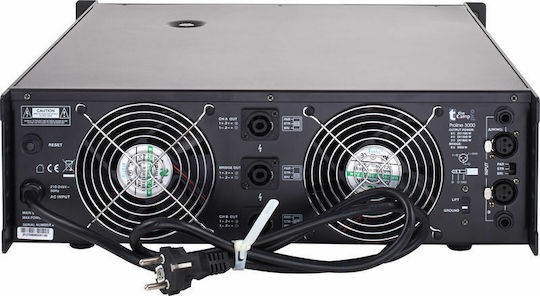 The T.Amp Proline 3000 Leistungsverstärker PA-Verstärker 2 Kanäle 1500W/4Ω 1100W/8Ω in Schwarz Farbe