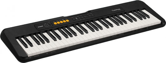 Casio Keyboard CT-S100 + Power Supply with 61 Keys Standard Touch with Music Stand Black with Power Supply with Power Supply