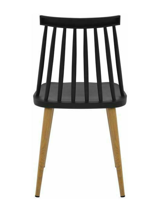 Vanessa Kitchen Polypropylene Chair Black 43x47.5x77cm