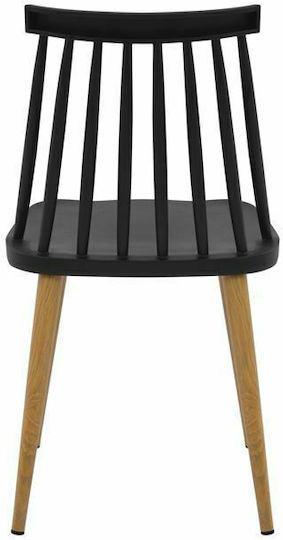 Vanessa Kitchen Polypropylene Chair Black 43x47.5x77cm