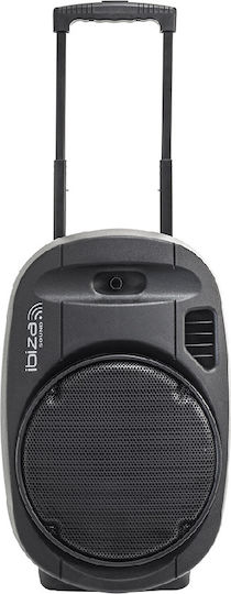 Ibiza Sound Ibiza Sound Karaoke-Lautsprecher mit Kabellosem Mikrofon und Lichteffekten PORT12VHF-MKII PORT12VHF-MKII Schwarz