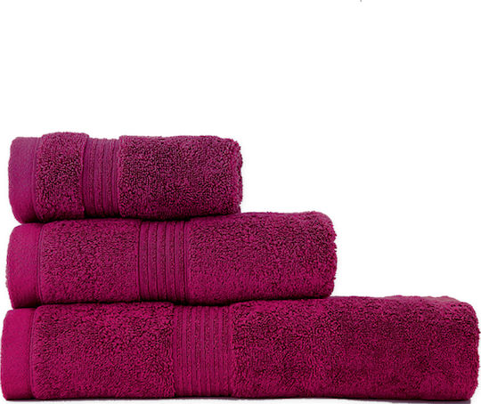 Nef-Nef Homeware Badehandtuch Aegean 80x160εκ. Berry Gewicht 705gr/m²
