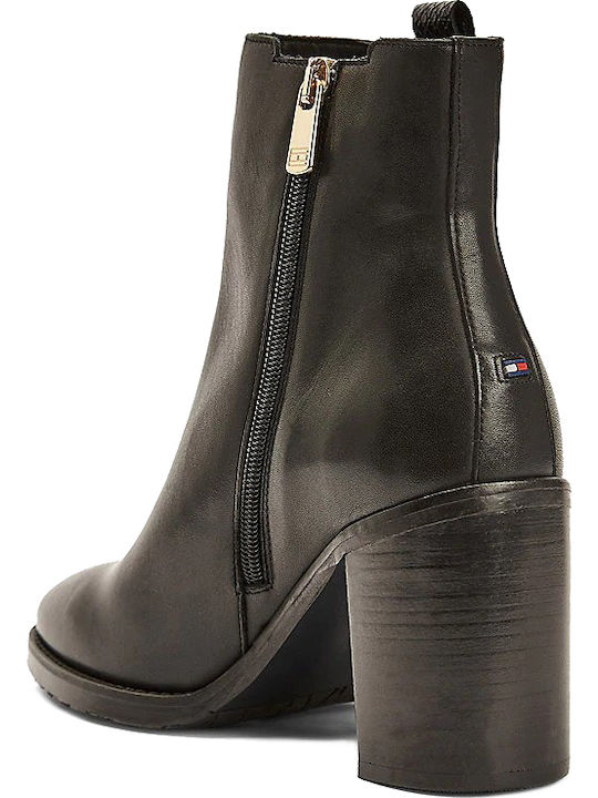 Piele Botine pentru femei cu toc înalt Negru FW0FW05192BDS